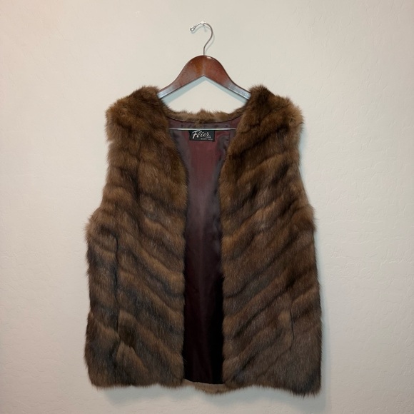 Flier Furs Beverly Hills Custom Russian Sable Gilet/Vest Women’s Size M - Picture 1 of 8
